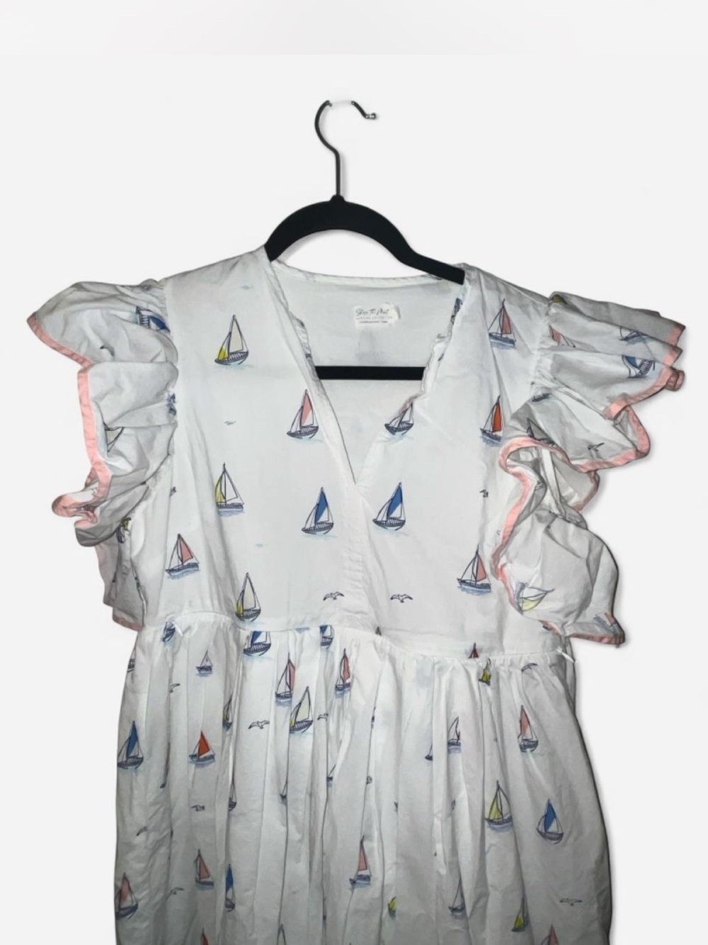 SHOP THE MINT MATERNITY NURSING MAXI DRESS SAIL BOAT PRINT RUFFLED
